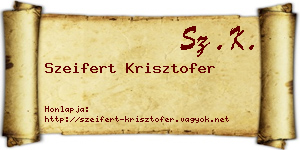 Szeifert Krisztofer névjegykártya